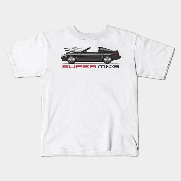 Black MK3 Supra Kids T-Shirt by JRCustoms44